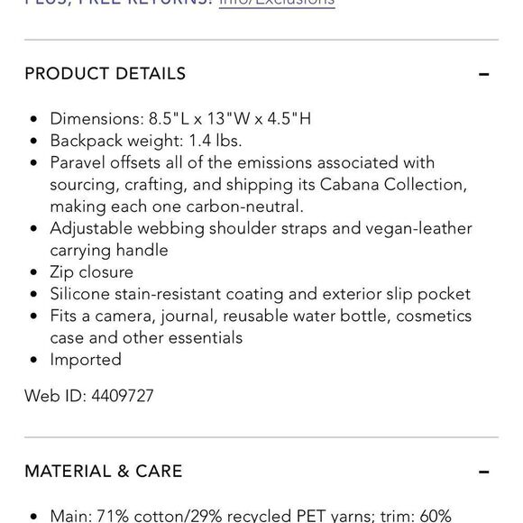 Paravel | cabana backpack Paravel cabana tote beach payback boat day bag - Picture 3 of 12